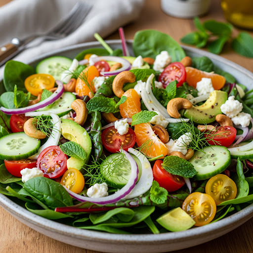 סלט ירקות חורפי עם קלמנטינות